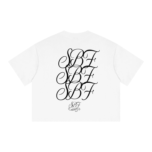 SBF Unisex Boxy Drop Shoulder Crop T-Shirt
